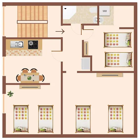 Vaz Freiheit 1 Fuer Monteure Und Fachkraefte, Kueche, Balkon, Tv, Wlan, Parkplatz, Autobahnaehe Апартаменты